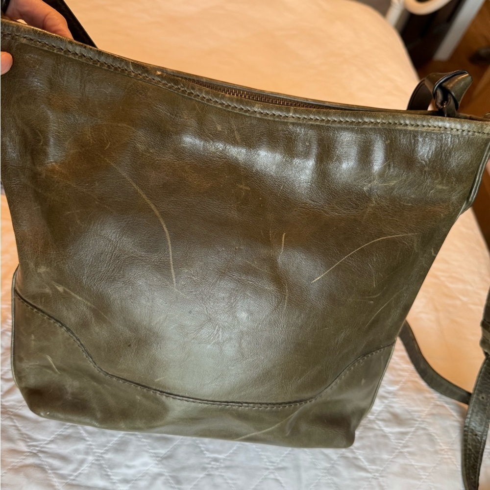Frye Olive Green Leather Bag NWOT